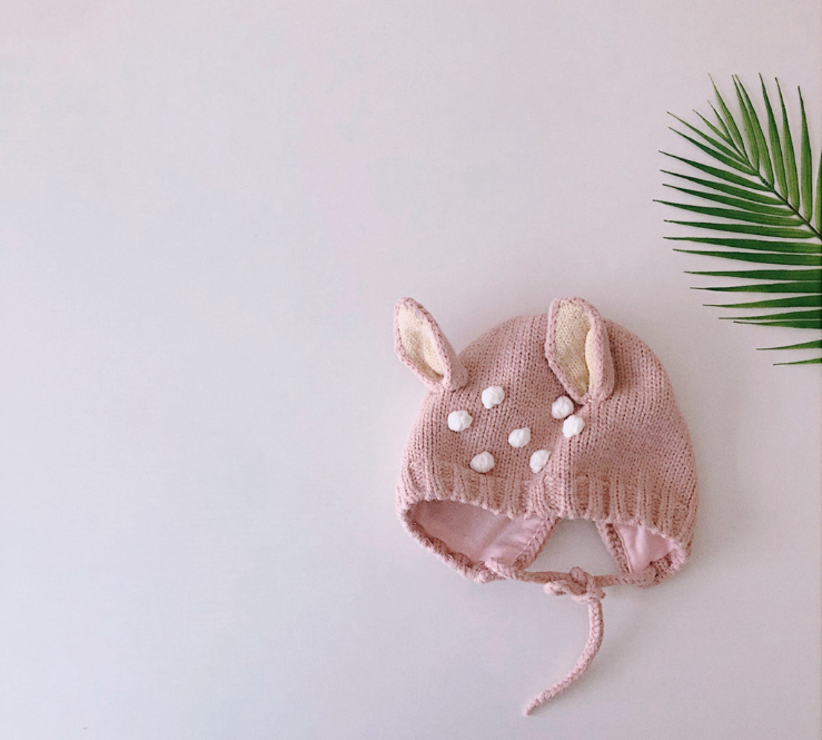 Cute Bunny Ears Baby Knitted Pullover Hat