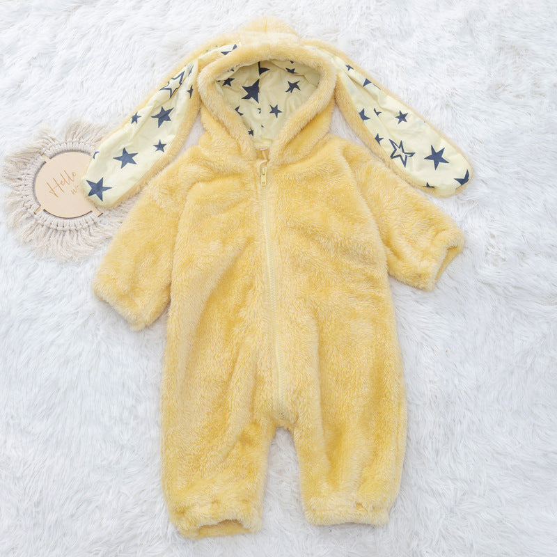 Rabbit Baby Jumpsuit Plush Thickening