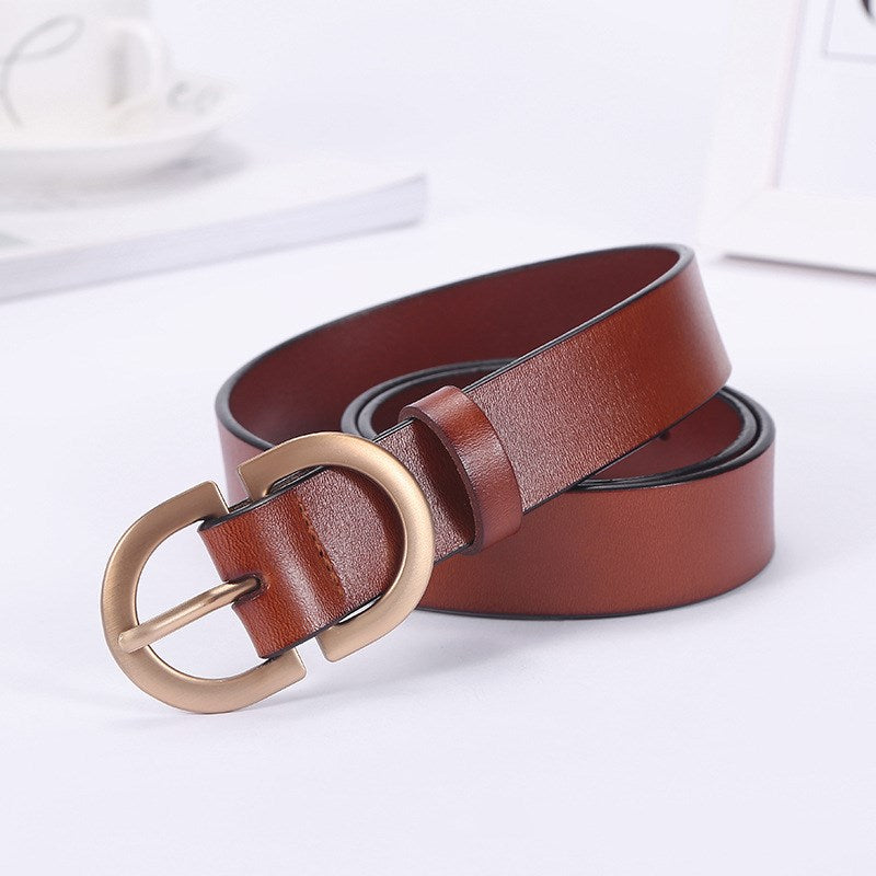 Fashion simple decorative belt cowhide belt