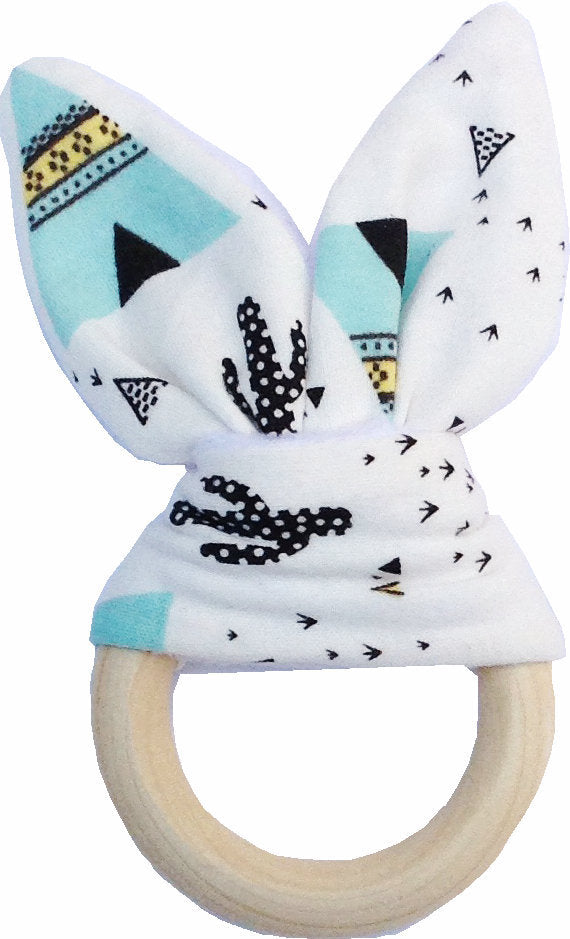 Baby Bunny Bitring-safe Organic Wood Teeth Ring