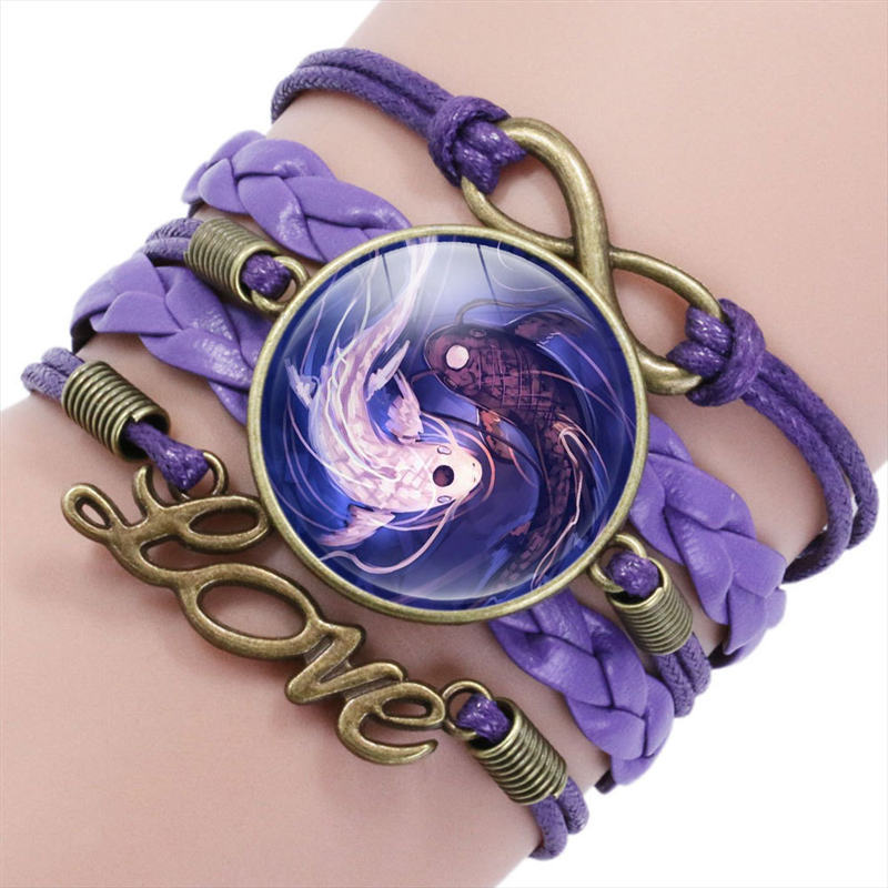 Chinese Elements Yin Yang Tai Hand Woven Multilayer Bracelet
