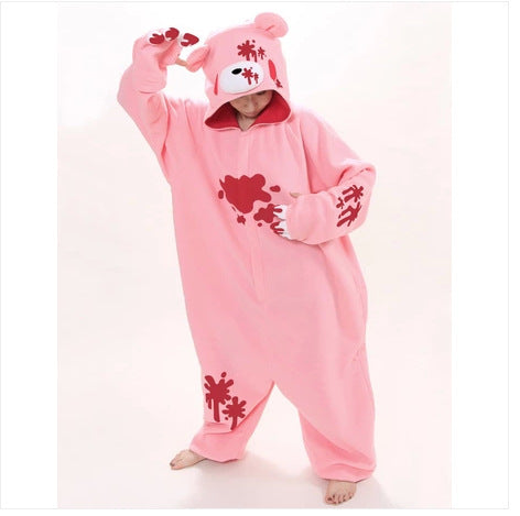 Violent Bear Black Bear Bear Animal One-piece Pajamas Couple Cartoon Casual Home Service Performance Service