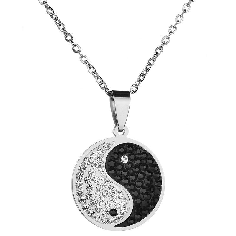 Yin Yang Tai Titanium Steel Necklace
