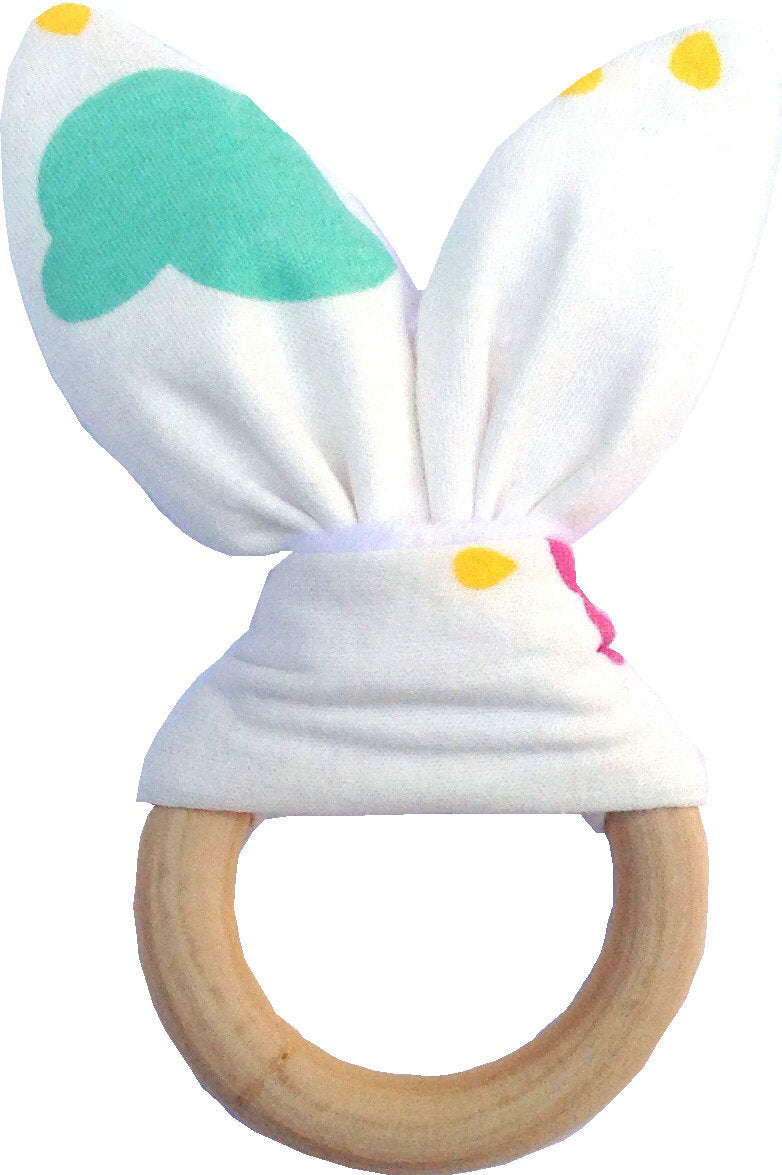 Baby Bunny Bitring-safe Organic Wood Teeth Ring