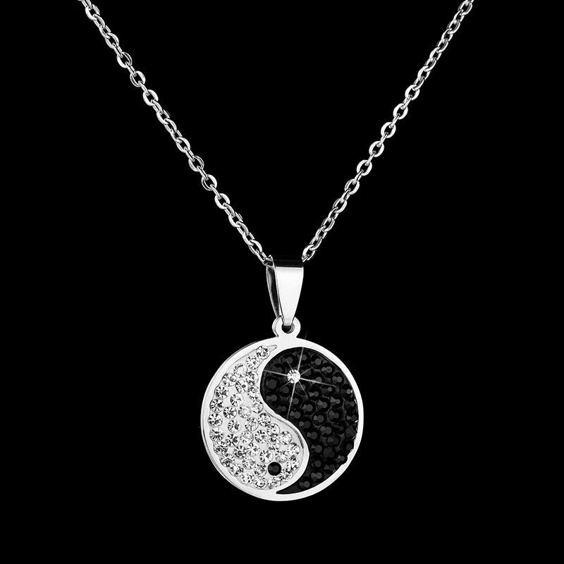 Yin Yang Tai Titanium Steel Necklace
