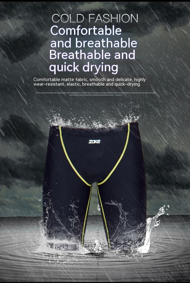 Five-Point Swimming Trunks Men's Professional Racing Swimming Trunks