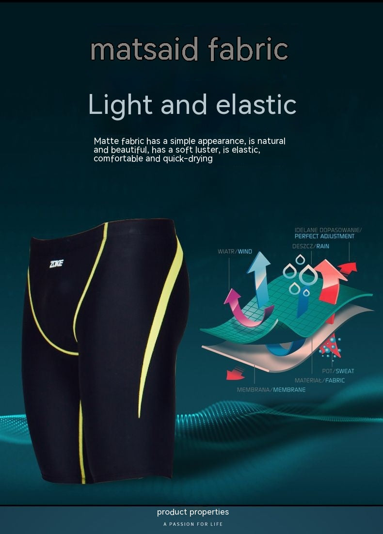 Five-Point Swimming Trunks Men's Professional Racing Swimming Trunks