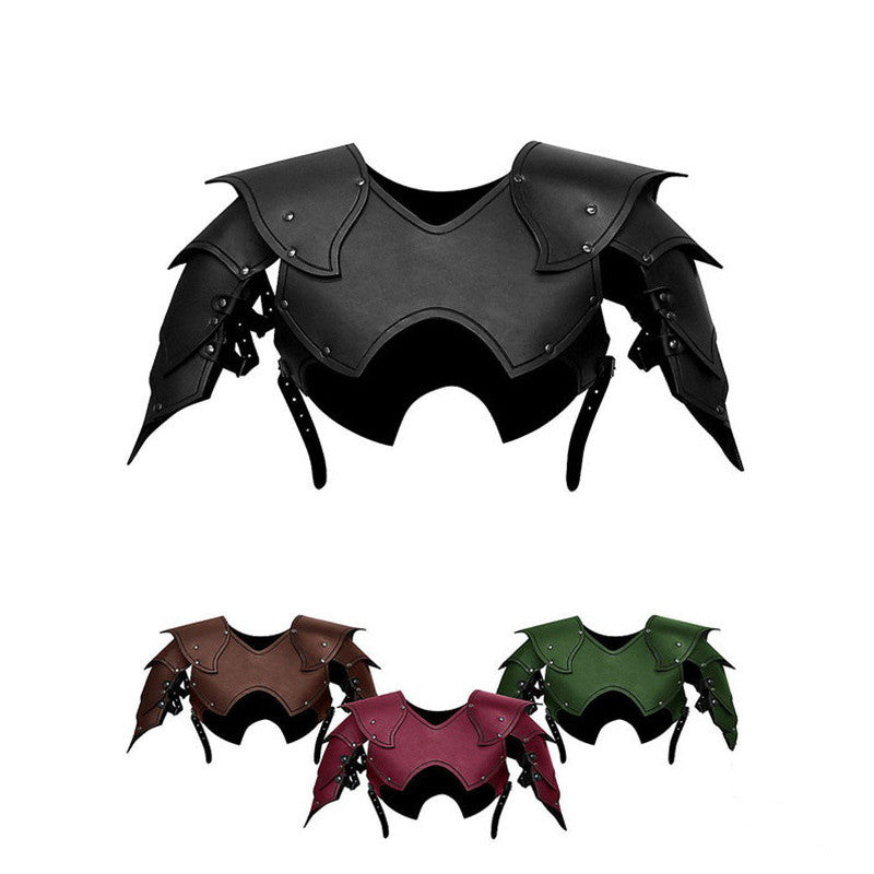 Men's Leather PU Clothes Multi-piece Shoulder Armor