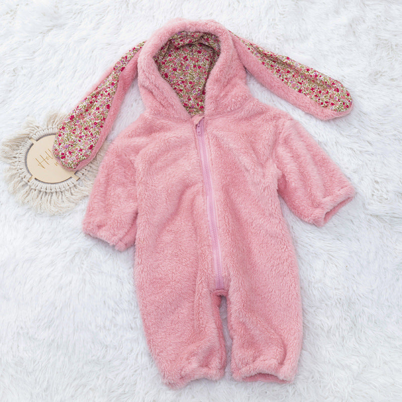 Rabbit Baby Jumpsuit Plush Thickening