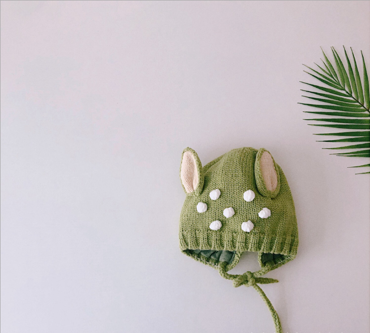 Cute Bunny Ears Baby Knitted Pullover Hat