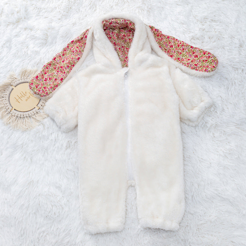 Rabbit Baby Jumpsuit Plush Thickening
