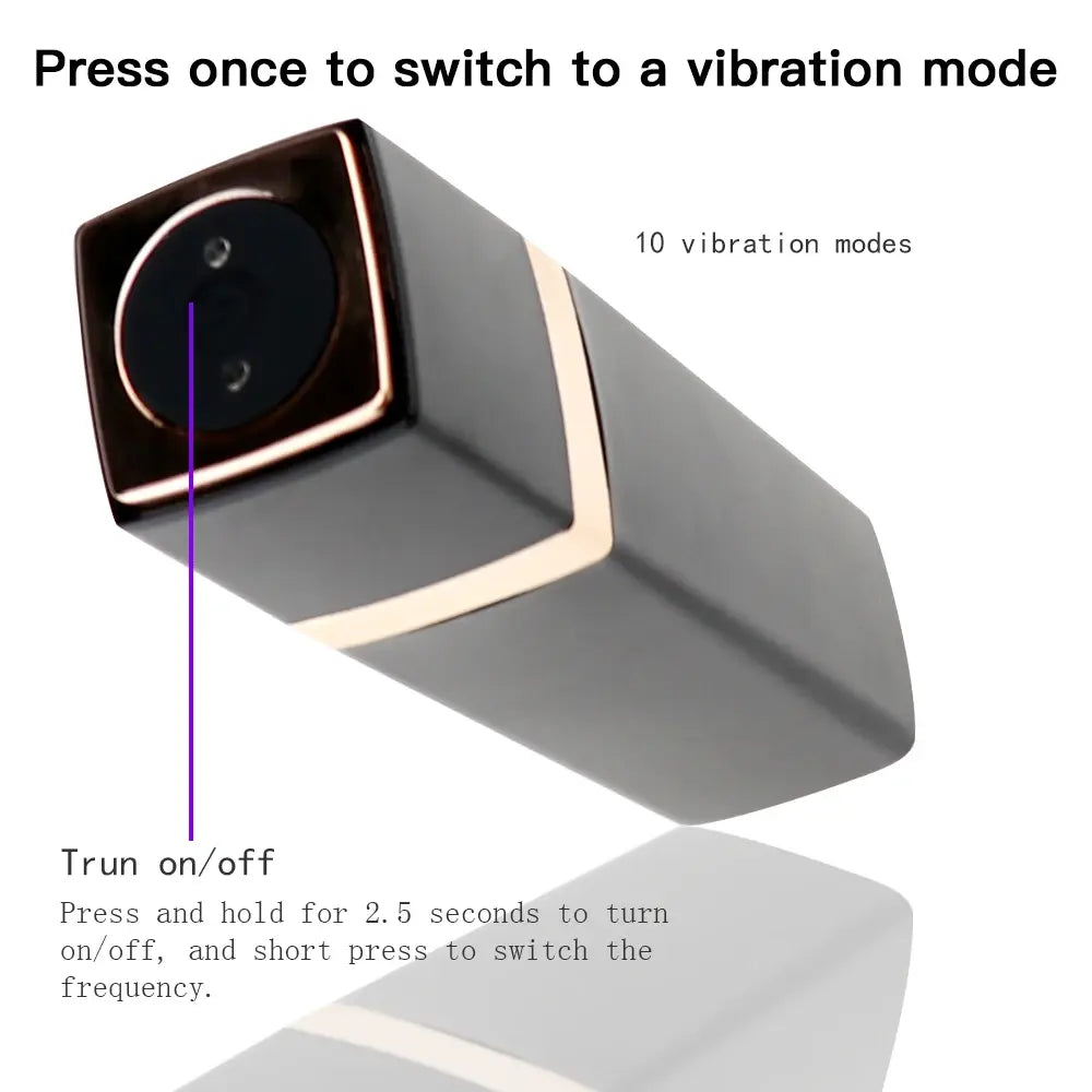 Portable 10 Speeds Mini Lipstick Vibrator Recharge Bullet G-spot Massage Clitoris Stimulator Erotic Product Sex Toys for Women
