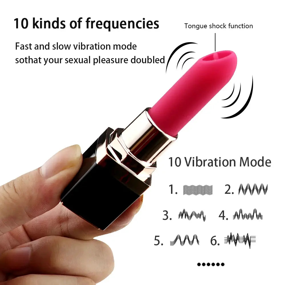 Portable 10 Speeds Mini Lipstick Vibrator Recharge Bullet G-spot Massage Clitoris Stimulator Erotic Product Sex Toys for Women