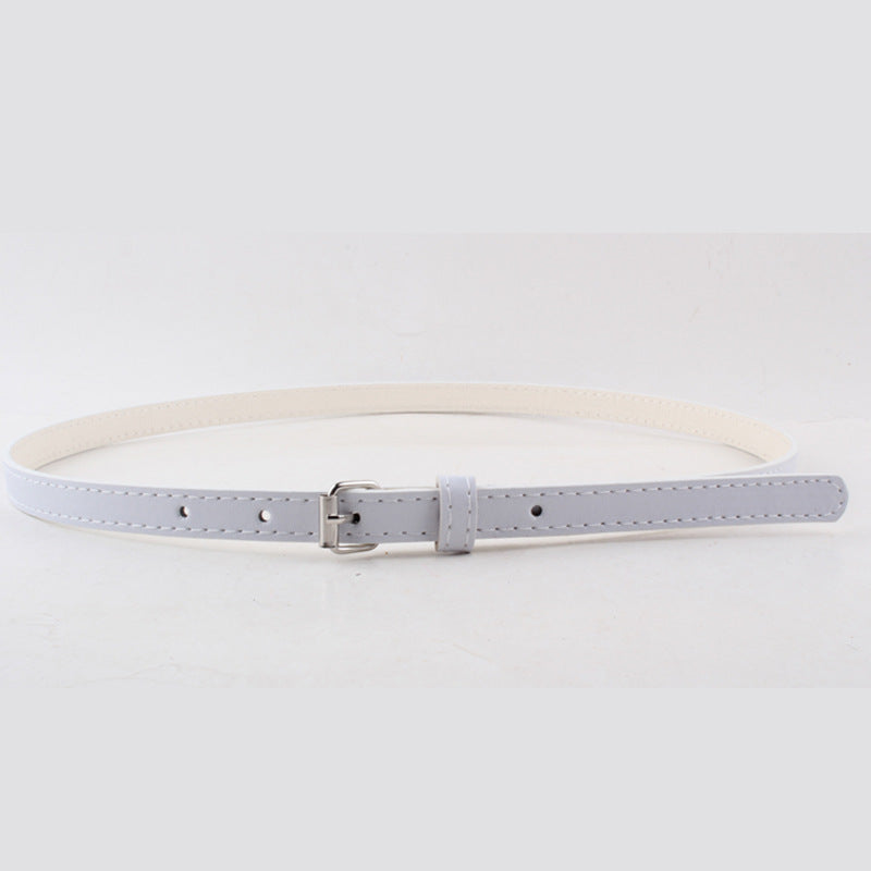 Thin Belt Fashion Belt Small Steel Buckle Belt