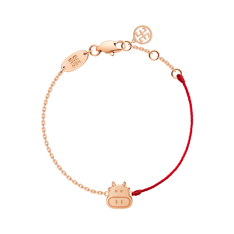 Red Rope Anklet Female Rabbit Rat Ox