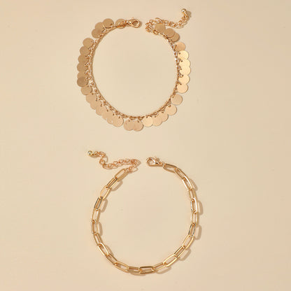 Golden beach anklet