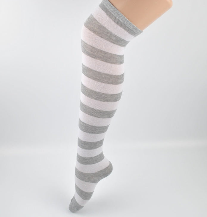 Stockings ladies over knee socks Japanese thigh socks striped high socks socks