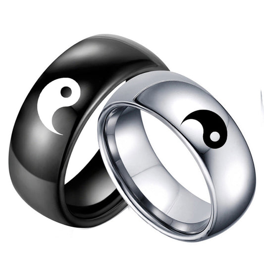 Yin Yang Couple Ring