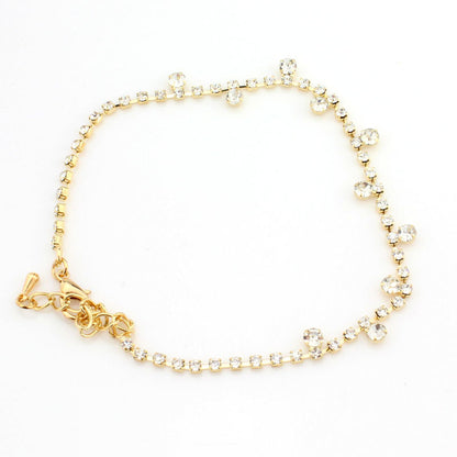 Small Diamond Anklet With Rhinestone Anklet