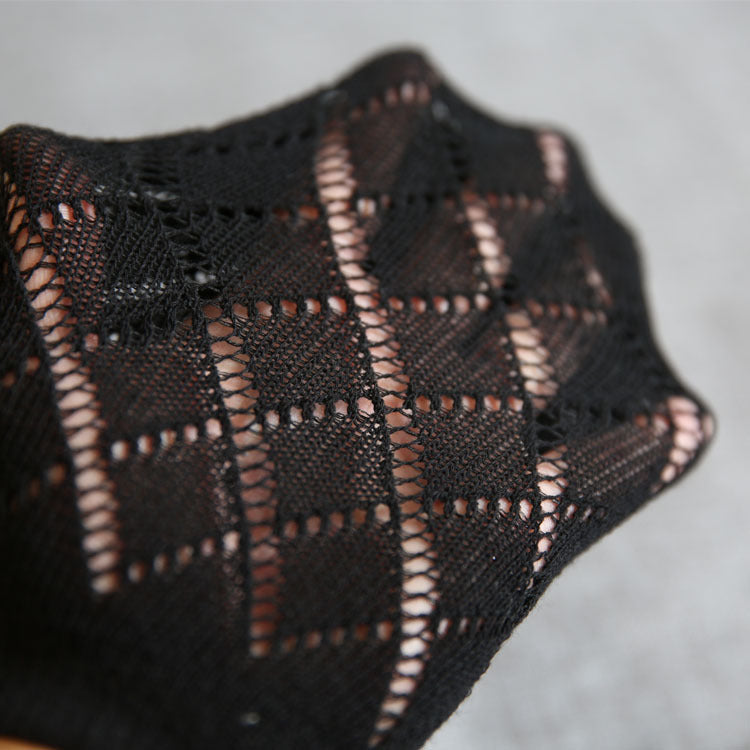 Japanese lattice mesh thigh socks