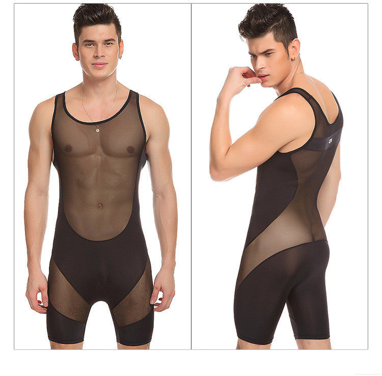 Men's mesh bodysuit