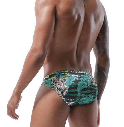 Man Leopard Swimsuit Trunks Swimsuit Male Swimsuit Briefs