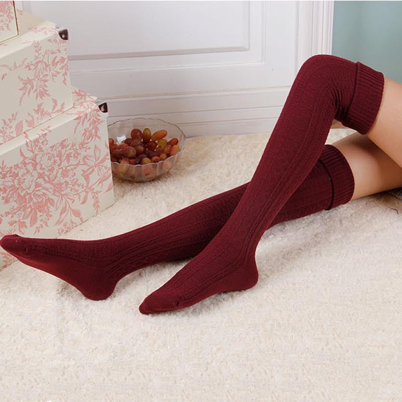 Long knee stockings high tube stockings Japanese women's socks stacked stockings thigh socks