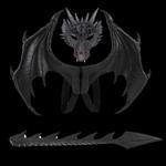 Fire breathing dragon wings tail mask