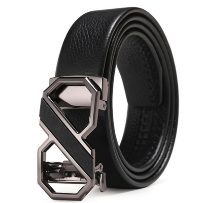 Men's leather belt top layer belt