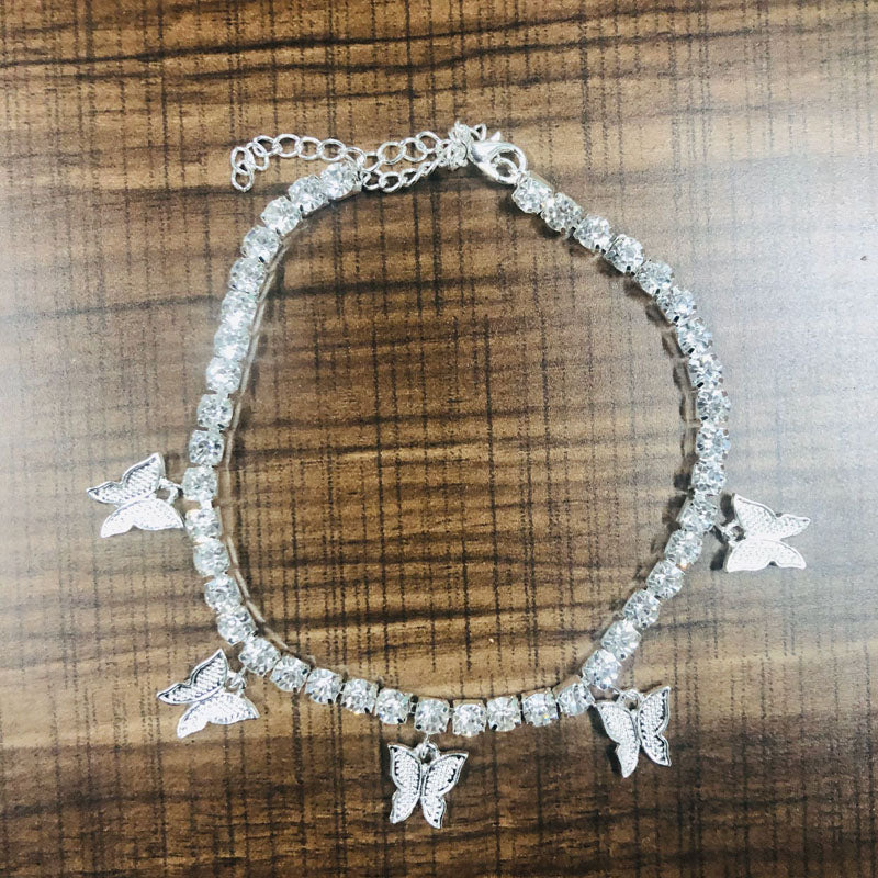 Small butterfly anklet