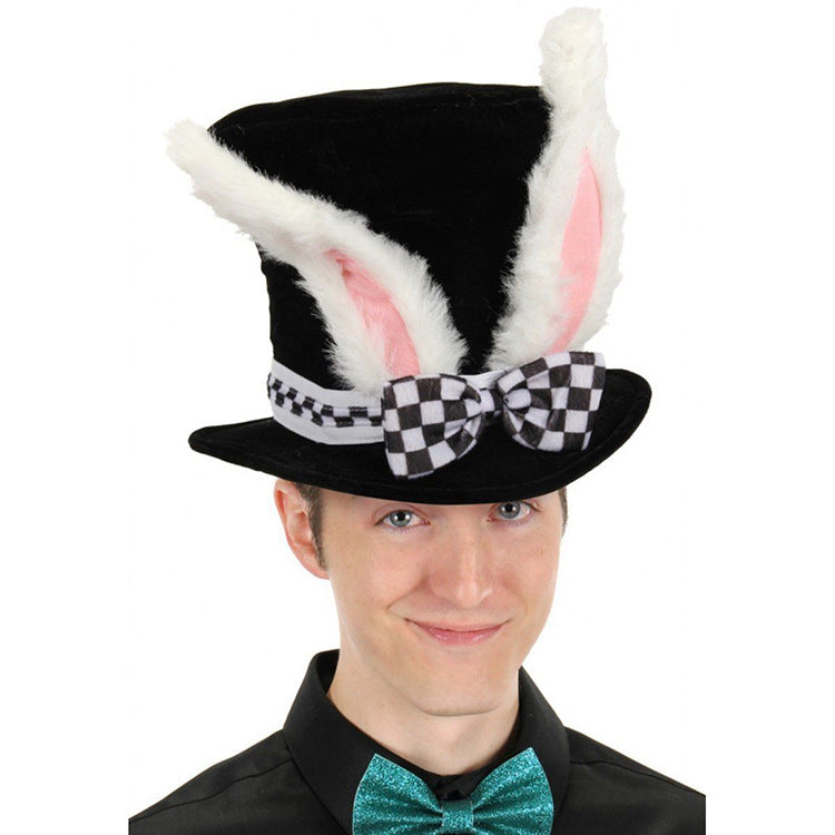 Easter Celebration Party Bunny Ear Hat Costume Accessories Cosplay Prop Easter Velvet Rabbit Ears Hat Party Decoration