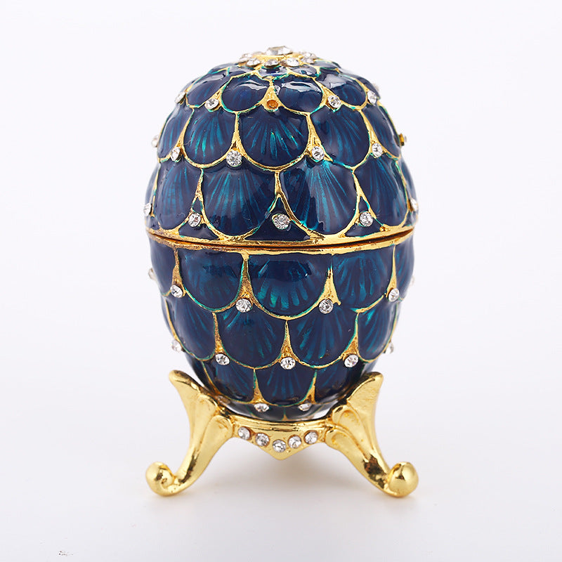 Painted  Electroplated Diamond-encrusted Easter Eggs Home Decoration