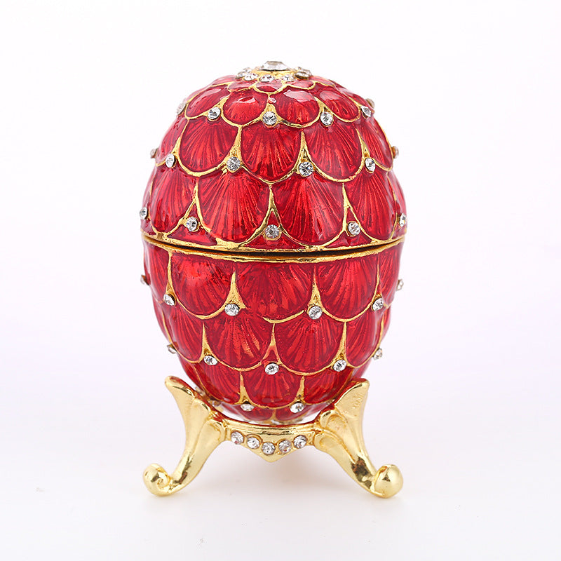 Painted  Electroplated Diamond-encrusted Easter Eggs Home Decoration