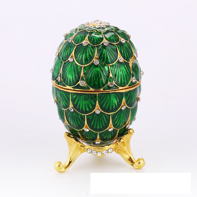 Painted  Electroplated Diamond-encrusted Easter Eggs Home Decoration