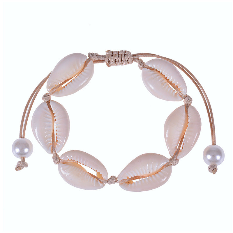 Bohemian shell anklet