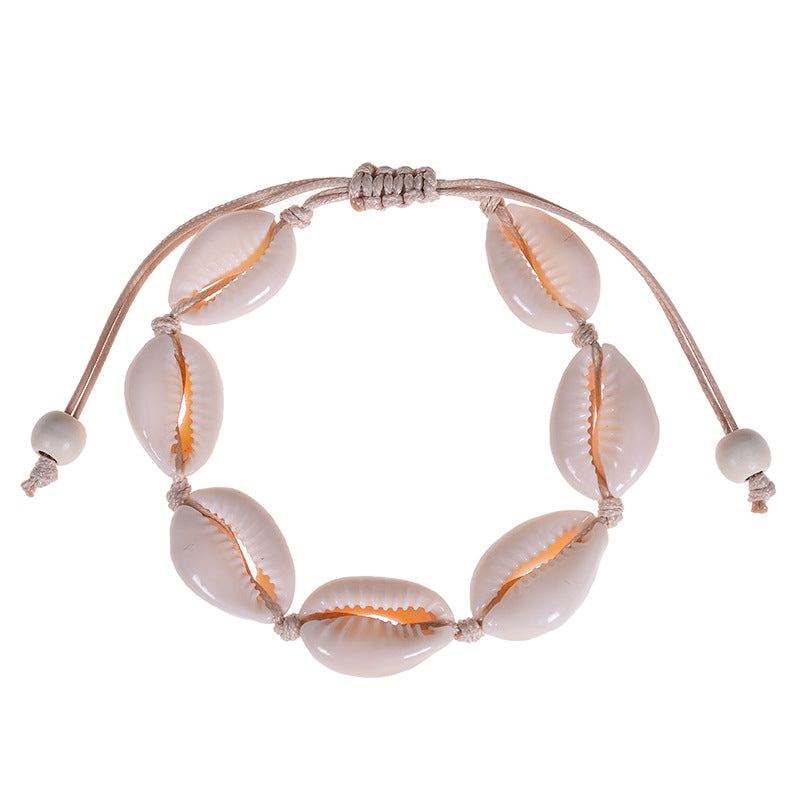 Bohemian shell anklet