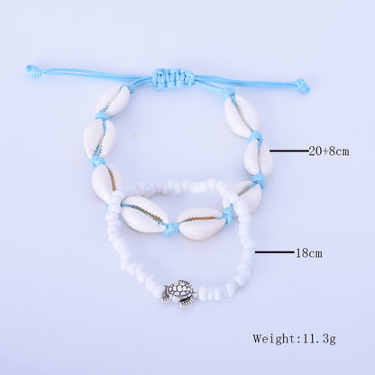 Bohemian shell anklet