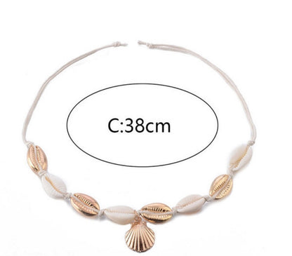 Bohemian shell anklet