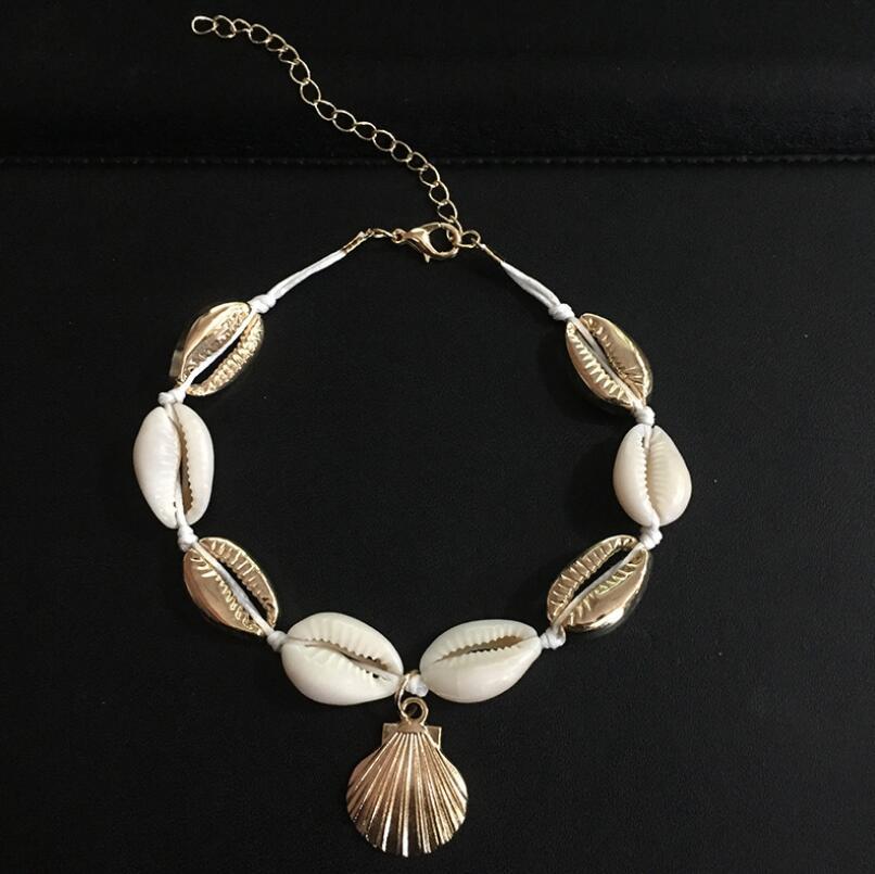 Bohemian shell anklet