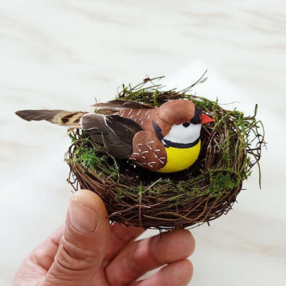 Easter Bird's Nest Egg Decoration Simulation Cute Small Ornaments