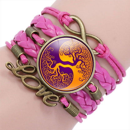 Chinese Elements Yin Yang Tai  Hand Woven Multilayer Bracelet