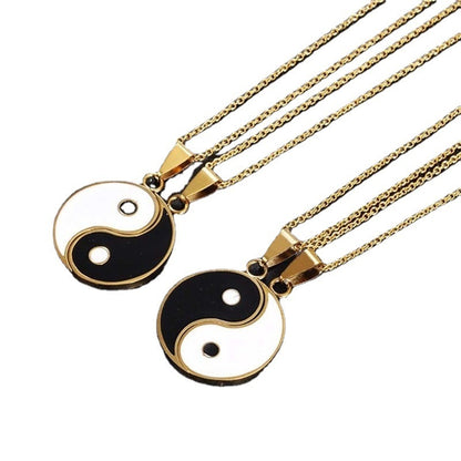 Bagua Yin Yang Pendant Couple Necklace