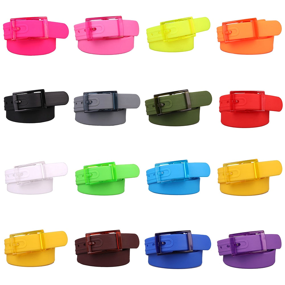 Unisex belt plastic buckle belt