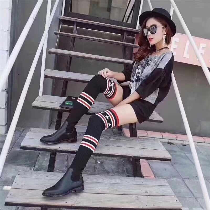 Five-pointed star stockings casual girls thigh socks