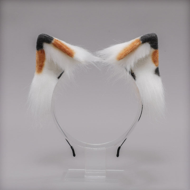 Three Flowers Cat Ears JK Tail Hair Accessories Simulation