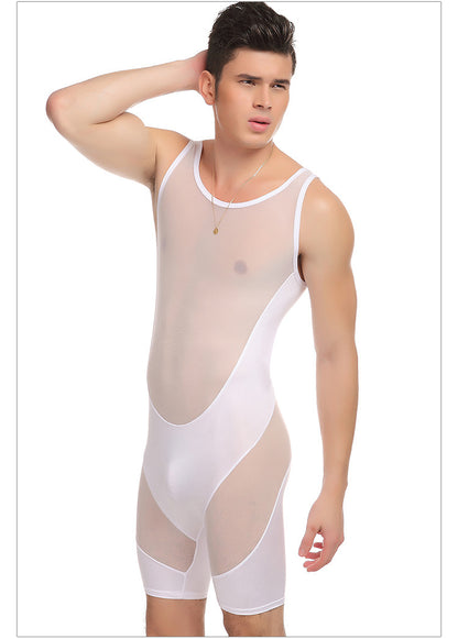 Men's mesh bodysuit