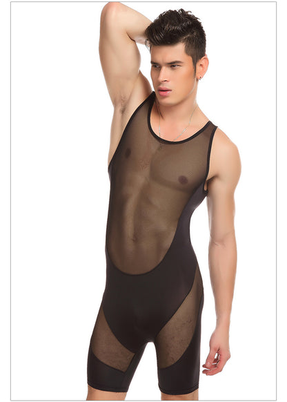 Men's mesh bodysuit