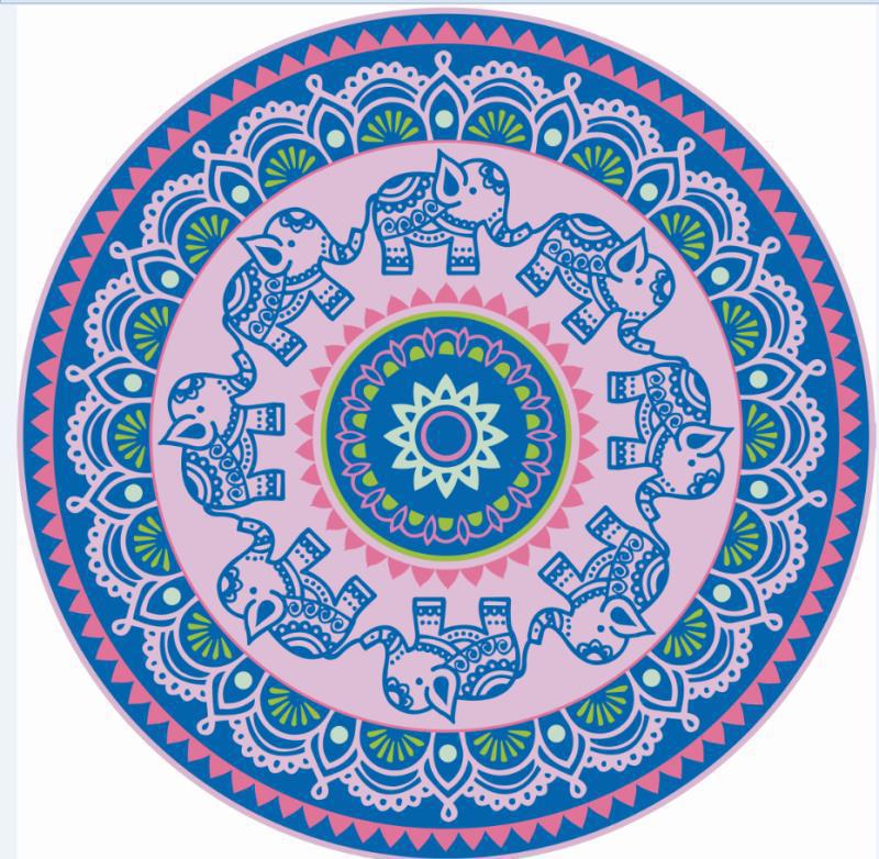 Round beach towel