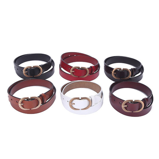 Fashion simple decorative belt cowhide belt