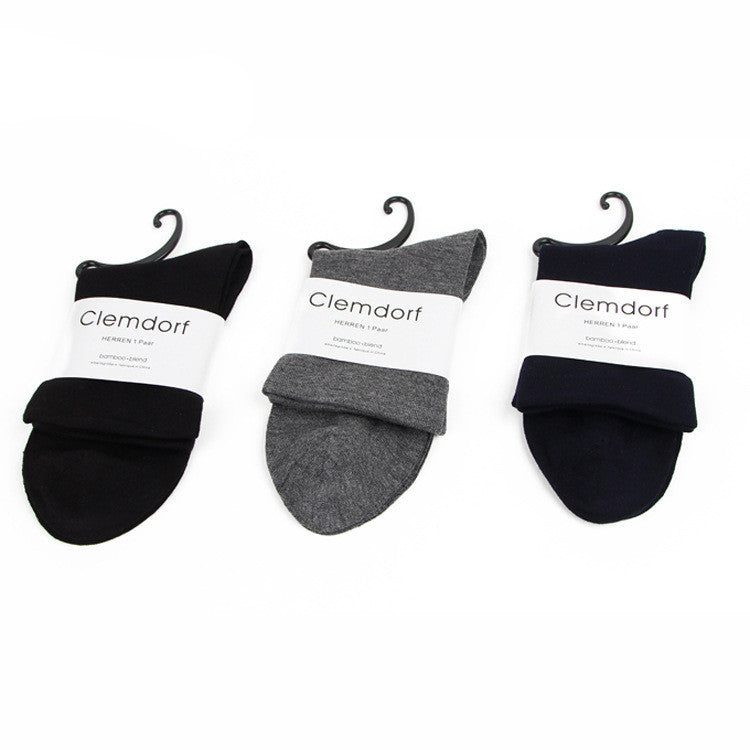 Men's Fashion Bamboo Fiber Wide Mouth Mid-thigh Socks